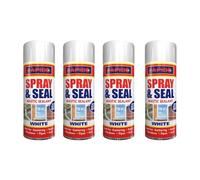 SDMAX White Mastic S-e-a-lant, Spray And Seal, Mastic For Guttering Roofs, Window, Pipes, Soil, Spray & S-e-a-l Leak Fix Stop Instant Waterproof, 300ml (4)