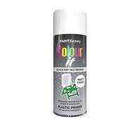 SDMAX White Plastic Primer Spray Paint, Quick Drying Formula, Non-Cracking, Smooth Matt Finish, Easy Application, All-Purpose Primer For Interior & Exterior Use, 400ml (1PCS)