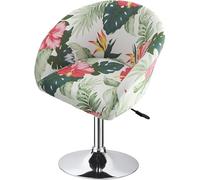 SDNAM Bar Counter Stool Chair Covers with Back and Arms Set of 4/2/1 Stretch, Pub Swivel Curved Kitchen Barstool Chair Cover Curved Back Bar Stool Slipcovers with Arms(H11,2PCS)