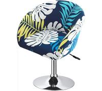 SDNAM Bar Counter Stool Chair Covers with Back and Arms Set of 4/2/1 Stretch, Pub Swivel Curved Kitchen Barstool Chair Cover Curved Back Bar Stool Slipcovers with Arms(H14,2PCS)