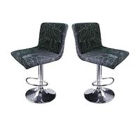 SDNAM Bar Stool Covers Barstool Chair Slipcovers Covers 2/4 Pack Stretch Slipcover Pattern for Short Swivel Dining Chair-Counter Height Side Chairs (Color : #20, Size : 2PCS)