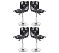 SDNAM Bar Stool Covers Barstool Chair Slipcovers Covers 2/4 Pack Stretch Slipcover Pattern for Short Swivel Dining Chair-Counter Height Side Chairs (Color : #16, Size : 4PCS)