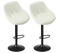 SDNAM Pub Bar Counter Stool Chair Covers with Back and Arms Set of 4/2/1 Stretch, Swivel Curved Kitchen Barstool Chair Cover Curved Back Bar Stool Slipcovers with Arms(H23,2PCS)