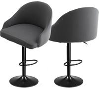 SDNAM Pub Bar Counter Stool Chair Covers with Back and Arms Set of 4/2/1 Stretch, Swivel Curved Kitchen Barstool Chair Cover Curved Back Bar Stool Slipcovers with Arms(H20,2PCS)
