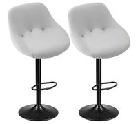 SDNAM Pub Bar Counter Stool Chair Covers with Back and Arms Set of 4/2/1 Stretch, Swivel Curved Kitchen Barstool Chair Cover Curved Back Bar Stool Slipcovers with Arms(H21,2PCS)
