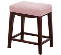 SDNAM Stool Covers Rectangle 2/4 Pack, Stretch Rectangle Bar Stool Covers Elastic Vanity Stool Cover Chair Seat Slipcover Counter Stool Covers Saddle Seat Cover For Wooden Metal Bench(Pink,Set of 1)