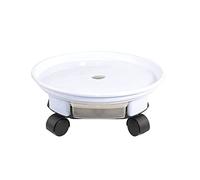 sdneNest Plastic Plant Saucer, Plant Stand with Universal Wheels, for Moving Large Potted, Plant Pallet with Castor Wheels,Outdoor Flower Pot Rack On Rollers,White-33cm/12.99in