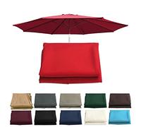sdneNest Universal Patio Umbrella Canopy Replacement for 6/8 Arm Market Table Umbrella Garden Parasol Cover in Wine Red,Red-2.7m 6 Ribs