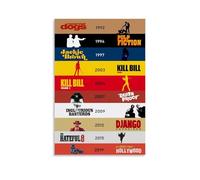 sdnkbro A Quentin Tarantino Films List Art Poster Decorative Canvas Poster Wall Art Decor Living Modern Family Bedroom Decoration Poster 20x30inch(50x75cm) Unframe-style