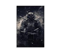 sdnkbro Ancient Samurai Black Art Poster Decorative Painting Canvas Wall Posters And Art Picture Print Modern Family Bedroom Decor Posters 16x24inch(40x60cm)