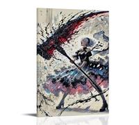 sdnkbro Anime Two Dimensional Girl Giant Axe Poster Decorative Painting Canvas Wall Posters And Art Picture Print Modern Family Bedroom Decor Posters 12x18inch(30x45cm)