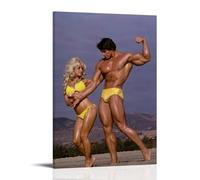 sdnkbro Arnold Schwarzenegger World Class Bodybuilder Blonde Woman Poster Decorative Painting Canvas Wall Posters And Art Picture Print Modern Family Bedroom Decor Posters 24x36inch(60x90cm)