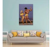sdnkbro Arnold Schwarzenegger World Class Bodybuilder Blonde Woman Poster Decorative Painting Canvas Wall Posters And Art Picture Print Modern Family Bedroom Decor Posters 24x36inch(60x90cm)