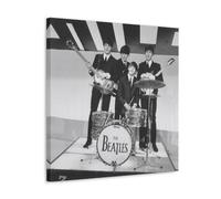 sdnkbro The Beatles Classic Group Photo with Instruments Poster Decorative Painting Canvas Wall Posters And Art Picture Print Modern Family Bedroom Decor Posters 16x16inch(40x40cm)