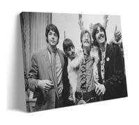 sdnkbro The Beatles Rock Legend BLack Thumbs Up Poster Decorative Painting Canvas Wall Posters And Art Picture Print Modern Family Bedroom Decor Posters 08x12inch(20x30cm)