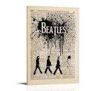sdnkbro The Beatles Rock Legend Vintage Newspaper Art Poster Decorative Painting Canvas Wall Posters And Art Picture Print Modern Family Bedroom Decor Posters 08x12inch(20x30cm)