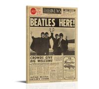 sdnkbro The Beatles Rock Legend Vintage Newspaper Poster Poster Decorative Painting Canvas Wall Posters And Art Picture Print Modern Family Bedroom Decor Posters 08x12inch(20x30cm)