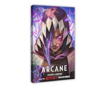 SDOBVDZ League of Legends Poster Arcane Jinx Posters Canvas Poster Bedroom Decor Landscape Office Room Decor Gift 08x12inch(20x30cm)