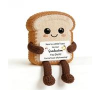 SDOFY 2026 Graduation Gift for Her Him Handmade Emotional Support Crochet Toast Graduation Decorations Presents High School, College Graduation Gifts for Daughter Son Boys Girls Sister Best Friends