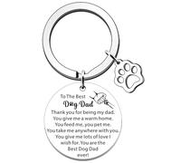 SDOFY Best Dog Dad Gifts for Men, Christmas & Birthday Fathers Day Keyring Gifts from The Dog