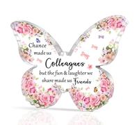 SDOFY Chance Made Us Colleagues Gifts for Friends Female Work Bestie Gifts Birthday Leaving Gifts for Women Sorry Your Leaving Acrylic Plaque