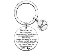 SDOFY Daddy Gifts - Bump to New Father Keyring Gifts for First Time Dad's First Fathers Day