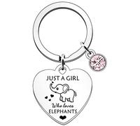 SDOFY Elephant Keyring & Keychain - Gifts for Women & Girls Who Love Elephants