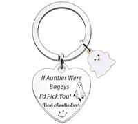 SDOFY Funny Auntie Gifts Keyring Aunty Christmas Auntie Birthday Gifts If Aunties were Bogeys I'd Pick You Presents Best Auntie Ever