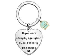 SDOFY Funny Friendship Keyrings Gifts for Women Best Friend Birthday Christmas Presents If You were Stung by A Jellyfish