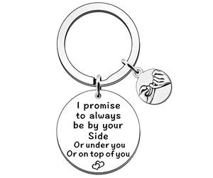 SDOFY Funny I Love You Gifts for Boyfriend Girlfriend Couples Lovers Anniversary Keyring Gift for Him Her Valentine's Day Present for Husband Wife Birthday Christmas Gifts, Silver