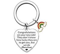 SDOFY Good Luck Gifts for Women - New Job Congratulations Keyring Leaving Presents for Colleagues