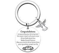 SDOFY Just Passed Driving Test Gifts Drive Safe Keyring New Driver Gift Guardian Angel Gifts Learner Driver Keyring