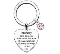 SDOFY Mum Mummy to Be Gifts Mummy Gifts from Son Daughter Mummy Birthday Mothers Day Christmas Presents Keyring, Silver, One Size