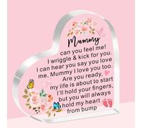 SDOFY Mum to Be Gifts Mummy to be from Bump Acrylic Plaque New Mum Gifts First Mothers Day Birthday Christmas Thanksgiving Presents for Mummy