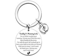 SDOFY Mummy to Be Gifts Daddy to Be Gifts New Mum New Dad Keyring Gifts