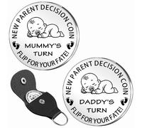 SDOFY New Parents Gifts New Mum Dad Decision Coin Mummy to Be Daddy to Be Gifts for First Mothers Day Fathers Day Mum to Be Dad to Be
