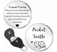 SDOFY Pocket Hug Turtle Tortoise Keyring Travel Gifts for Women Family Friends Good Luck Gifts New Beginnings Gift Passed Driving Test Graduation Gifts