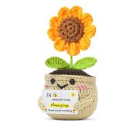 SDOFY TA Handmade Crochet Sunflower Gifts for Teaching Assistant Leaving Gifts Thank You Gift for Teaching Assistant Crochet Teacher Gifts