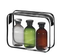 sdoot 3 Pack 10oz Plastic Bottles Travel Size Containers for Toiletries, Shampoo and Conditioner Bottles with Flip Caps Refillable for Body Wash