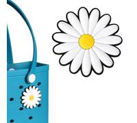 Sdopbinbin Bogg Bag Accessories Charm for Women Girls Bogg Bag Charms for Teens Adults Beach Bag Accessories for Bogg PVC Charms for Female Lady Daisy Flower Charm for Beach Tote Bag Bogg Bags Charms