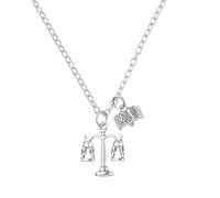 Sdopbinbin Lawyer Necklace Gifts for Women Men Attorney Retirement Gifts for Men Women Lawyers Christmas Gift for Son Daughter Lawyer, S, Zinc, No Gemstone
