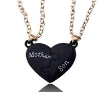 Sdopbinbin Mother Son Puzzle Necklace Gifts for Mom Son Birthday Gift for Mama Mommy Mom Mothers Day Gift for Mama from Sons Moms Necklace Gifts for Mommy Sons Matching Necklaces