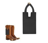 Sdopbinbin Western Boot Wallet with Snap Strap for Women Men Cowboy Boot Accessories for Women Men Brown Pink Leather Wallet Black Green, black, S, Vintage