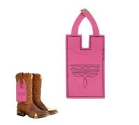 Sdopbinbin Western Boot Wallet with Snap Strap for Women Men Cowboy Boot Accessories for Women Men Brown Pink Leather Wallet Black Green, pink, S, Vintage