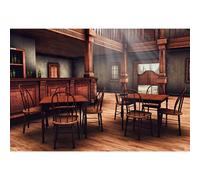SDOTPMT 10x6.5ft Vintage Tavern Backdrop Medieval Tavern Vintage Wood Bar Restaurants Photography Background Wild West Cowboy Theme Party Decoration Tavern Eatery Kid Portraits Shooting Photo Studio
