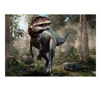 SDOTPMT 10x6.5ft Wild Dinosaur Polyester Backdrop Tropical Rainforest Leaves Prehistoric Trees Mountains Lake Jungle Safari Animal Tyrannosaurus Background Kid Dinosaur Theme Birthday Party Photo Prop