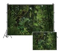 SDOTPMT 10x8ft Jungle Forest Polyester Backdrop for Outdoorsy Camping Theme Party Background Spring Mysterious Rainforest Jungle Forest Tree Natural Scenery Kids Adult Wedding Photo Studio Props