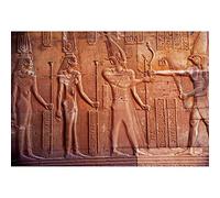 SDOTPMT 12x8ft Ancient Egyptian Stone Sculpture Polyester Backdrop Egyptian Mural Photography Background Egypt Pharaohs Ancient Tribal History Painting Wall Backdrop Photo Portraits Video Shooting