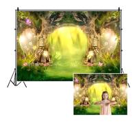 SDOTPMT 5x3ft Beautiful Garden Polyester Backdrops for Photography Fantasy Forest Jungle Green Plant Magic Background Spring Fairytale Backgrounds for Newborn Party Decor Baby Shower Supplies