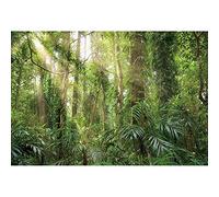 SDOTPMT 5x3ft Peaceful Natural Forest Polyester Backdrop Sunlight Evergreen Forest Jungle Spring Summer Forest Natural Landscape Background Camping Theme Banner Events Photo Studio Props